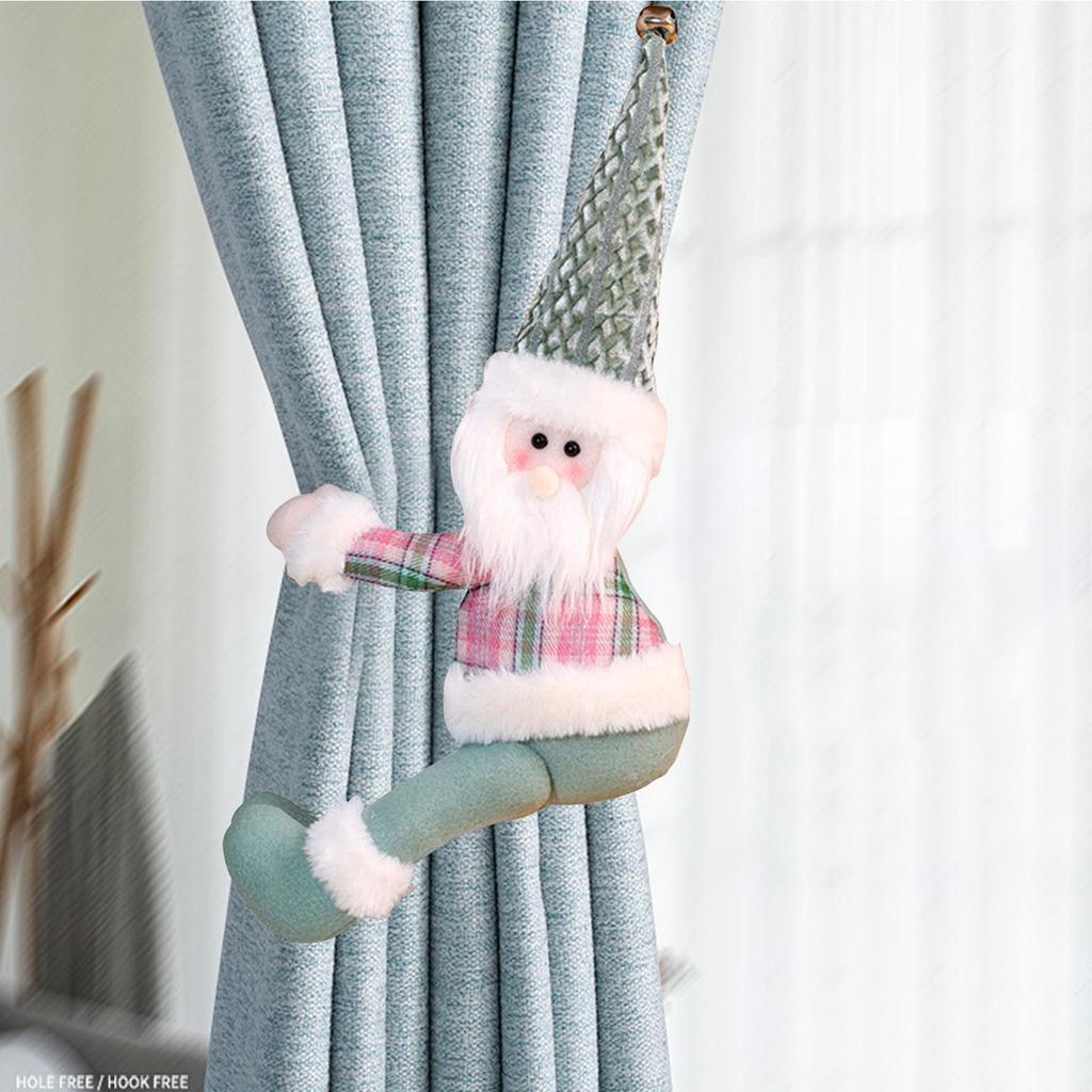 Christmas Curtain Buckle Snowman Gnome Drapery Holders Christmas Curtain Drapery Tiebacks Decoration Christmas Drape Buckles