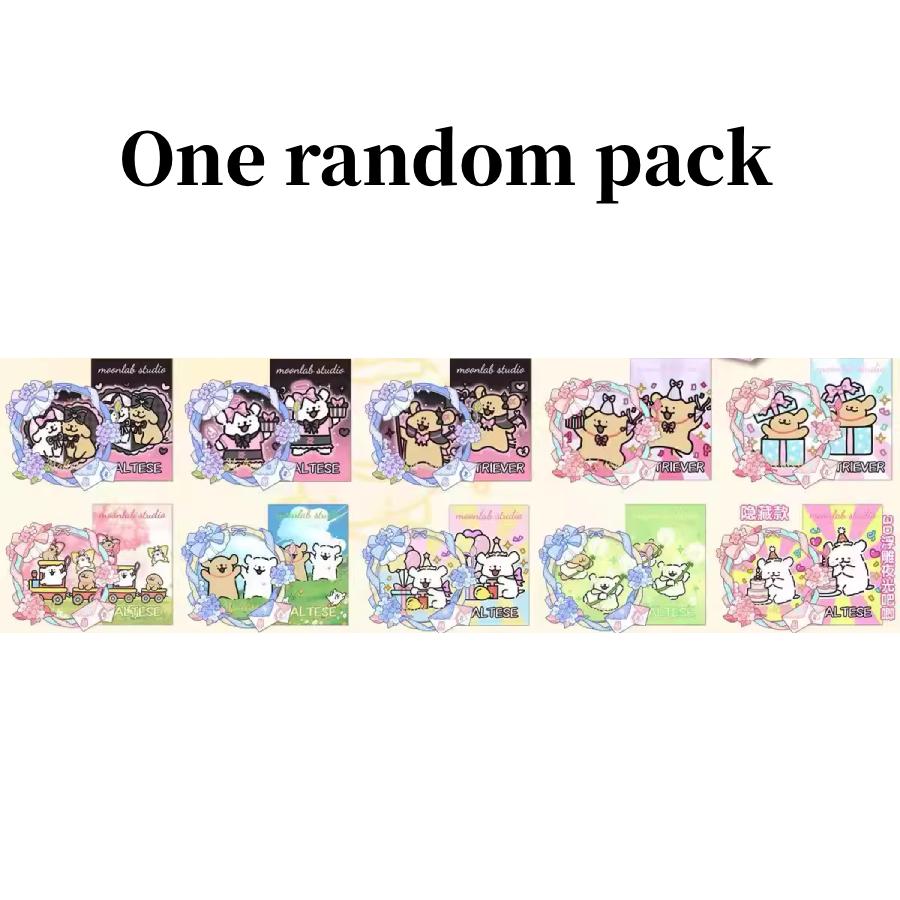 

Линия Собака Мальтийская болонка и Золотистый ретривер AR Интерактивная Блестящая Лазерная Жестяная Значок-булавка, Милый Персонаж Коллекционный Сюрприз-бокс, 75 мм One random pack *1ea