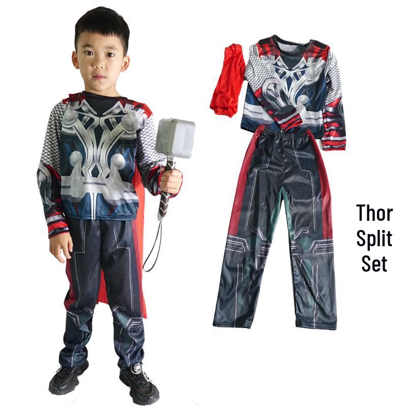 Kinder-Muskelkostüm: Halloween Thor Hummel Cosplay Outfit