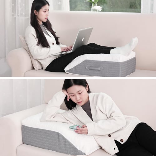 HAVARGO Foot Pillow for Sleeping, Swelling Relief, Fluffy, Low-Resilience + High-Resilience Dual-Layer Construction, Foot Rest, Back Cushion, Lumbar P