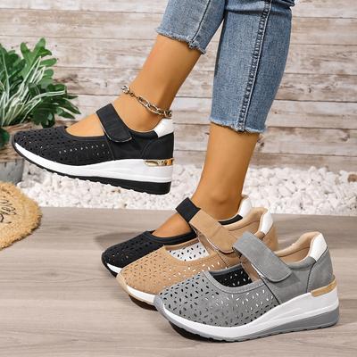 Modne Damskie Trampki do Chodzenia Wsuwane Buty Mary Jane Trend Lekkie Buty do Biegania Platforma Outdoorowe Codzienne Sportowe Puste Trampki