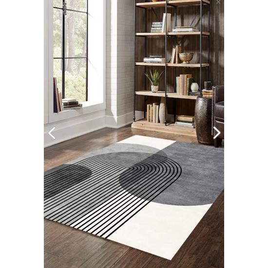 

Цифровой нескользящий скандинавский моющийся черный, серый, бежевый ковер для гостиной, кухонный ковер, ковер для балкона, напольный коврик 60*100 cm