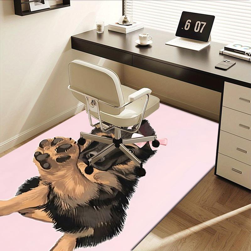 German Shepherd Theme Chair Mat Office Carpet Oversized Rug for Home Decor, Sofa Carpet, Desk Chair Mat, Gift Idea for Office and Living Room