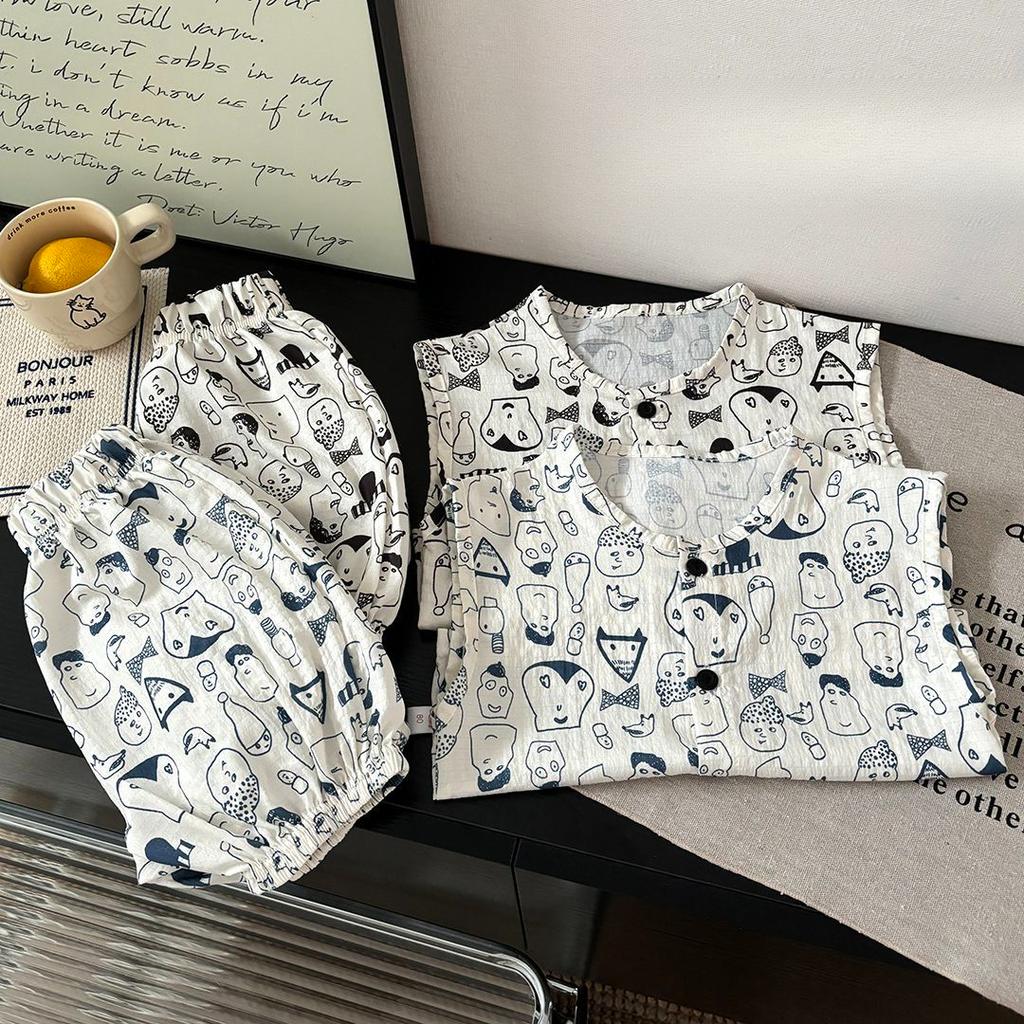 Children's Summer Outfit Summer Vest Set Cartoon Anime Shorts Summer Two-piece Set