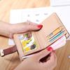 Yogodlns Women Short Standard Leather Wallet Hollow Out Leaves Decor Female Day Clutch Card Holder Money Purse Bags
