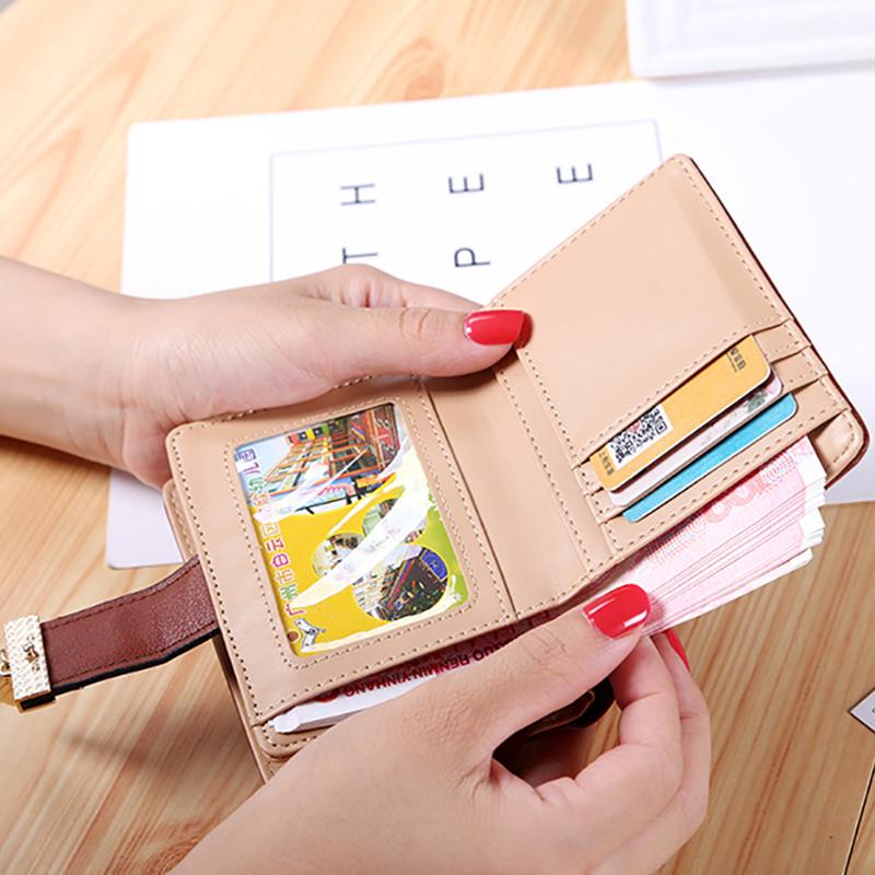 Yogodlns Women Short Standard Leather Wallet Hollow Out Leaves Decor Female Day Clutch Card Holder Money Purse Bags