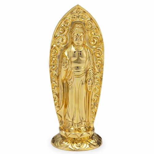 

Buddhist Altar Shop Takita Shoten: Amitabha Buddha Statue (for those born in the Year of the Dog or Pig) Alloy (7.3cm high x 2.6cm wide) [Crafted by K