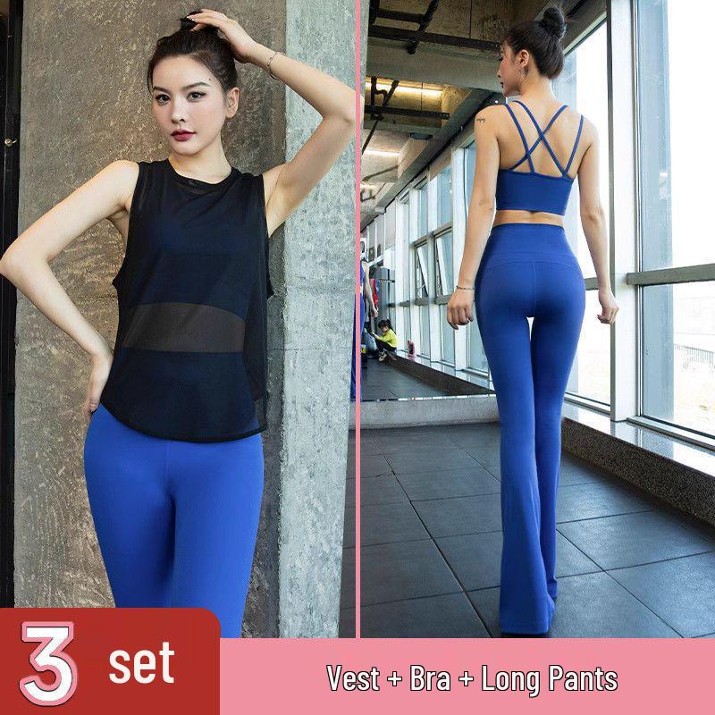 Women's High-Value Fashionable Yoga Set with Padded Bra and Stylish Back Tank - Perfect for Training, Running, and Fitness
