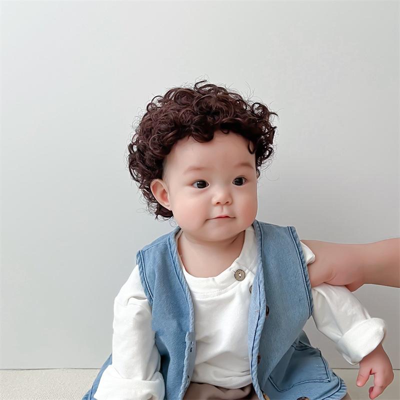 Cute Hair Accessories Baby Boy Girl Cosplay Wig Hat Cap Hairpiece New Year Christmas Children Kids Headwear Photograph Props