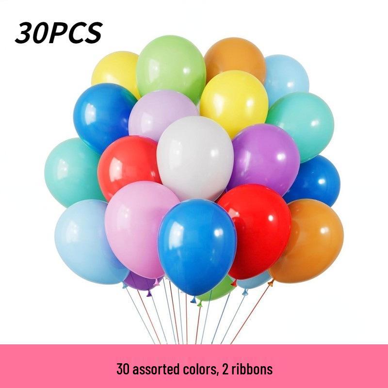 30-Piece 12-Inch Balloon Set for Birthday, Wedding, and Party Decorations