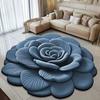 Floral Floor Mat Non-Slip Absorbent Bathroom Rug 3D Realistic Flower Pattern Floor Rug for Entrance Living Room Bathroom Kitchen