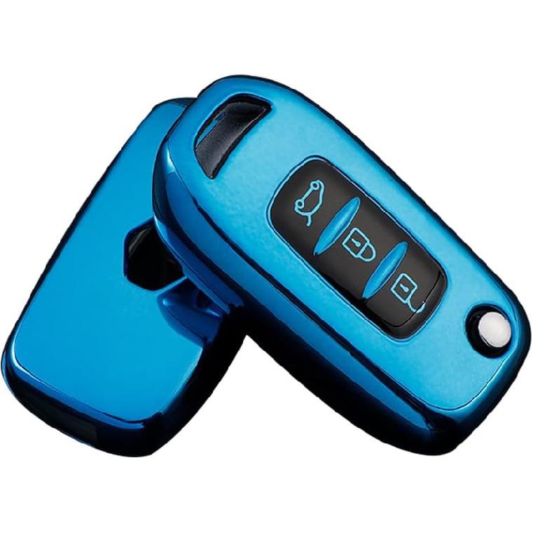 Copri Telecomando HIBEYO per Renault Kadjar Captur Megane Sandero Stepway Logan Clio 5 Accessori Copri Guscio Chiave Intelligente per Renault Kadjar Pieghevole 3