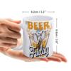 1pc 11oz Ceramic Mug with Double-Sided Art for Beer Fans, Practical Coffee Cup for Home Use, Great Gift for Friends or Family