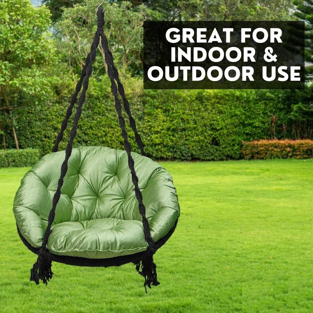 Jhula for Adults/Premium Round Shaped Swing for Adults/Swing for Balcony/Hammock Swing/Jhoola for Adults Outdoor/ 150kgs Weight