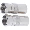 2Pcs F Type Male Plug Connector Socket To Rf Coax Tv Aerial Female Rf Adapters