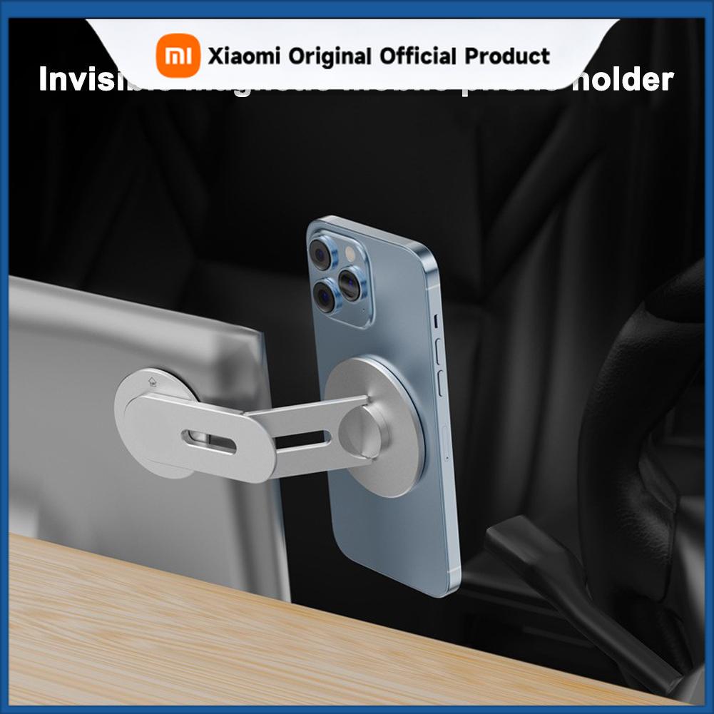 Xiaomi Invisible Magnetic Laptop Phone Holder Computer Monitor Side Cell Phone Slim& Foldable For IPhone16-12 Series Case And All Phone