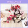 Faux Bonsai Plum Tree With Silk Flowers For Home Decoration And Photo Shooting