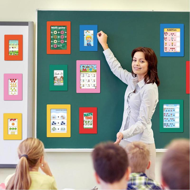 12 Pack Magnetic Picture Frame, Reusable Magnet Picture Frame, Colorful Magnetic Photo Frames For