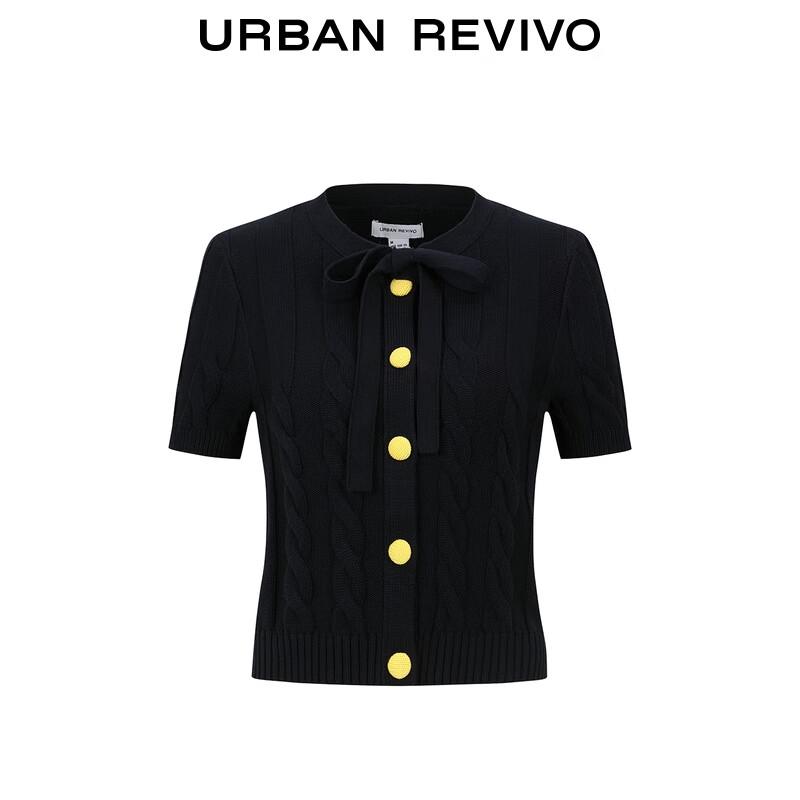 Women's College Style Cable Knit Short Sleeve Cardigan