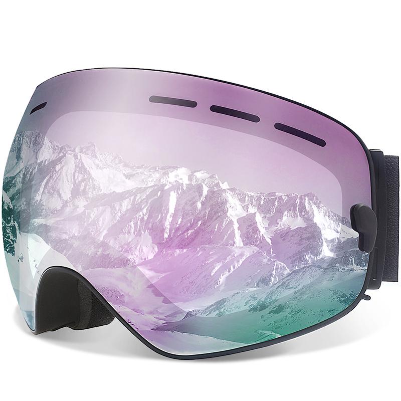Ski Goggles Winter Snow Sports Anti-fog UV Protection for Men Women Youth Interchangeable Lens Premium Goggles