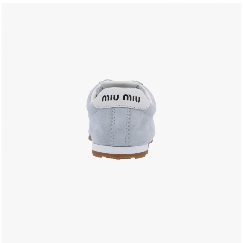 Miu Miu 5e114e 054 F0012 Plum Suede Sneakers