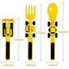 Dinneractive Eating Utensil Set for Kids – Construction Themed Fork and Spoon