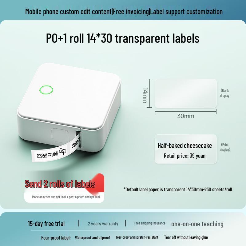 Portable Bluetooth Thermal Label Printer for Price Tags and Smart Labels