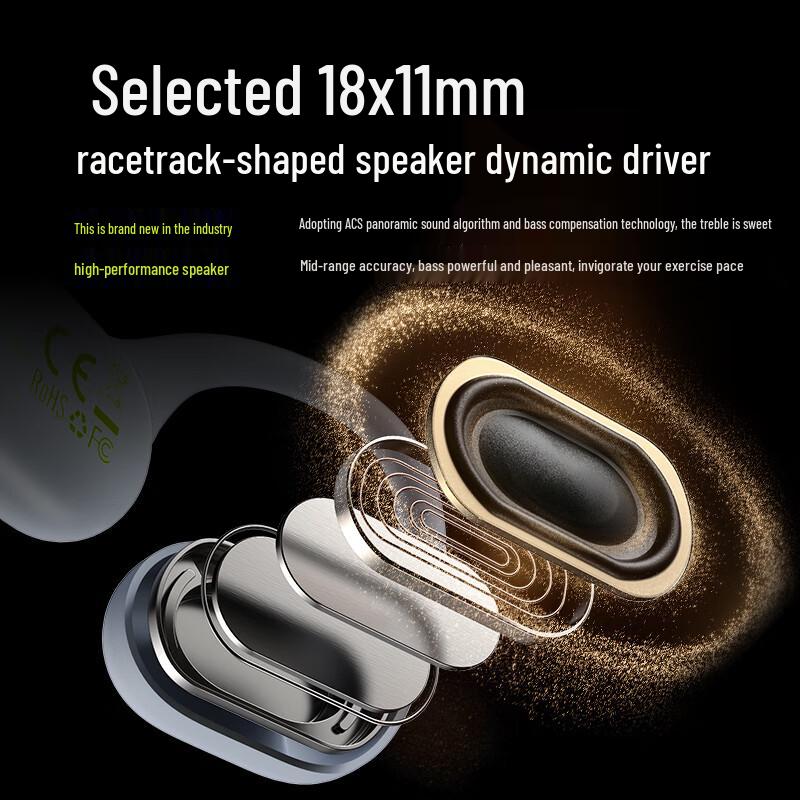 Lantesun AirWavePro Open-Ear Bone Conduction Sports Headphones