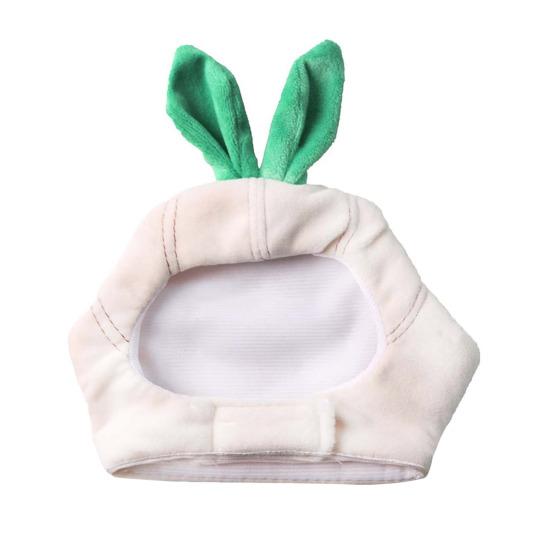 

Мила капелюх-часник для домашніх тварин Капелюх для кішок у формі часнику з отворами для вух М який плюшевий регульований капелюх для дрібних собак і кішок Святковий костюм Фото реквізит зелений/білий