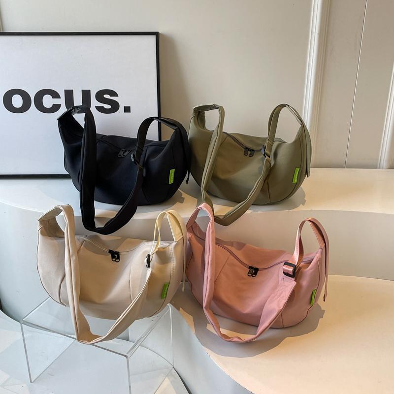 Solid Color Shoulder Bag Dumpling Bag Women's Crossbody Bag