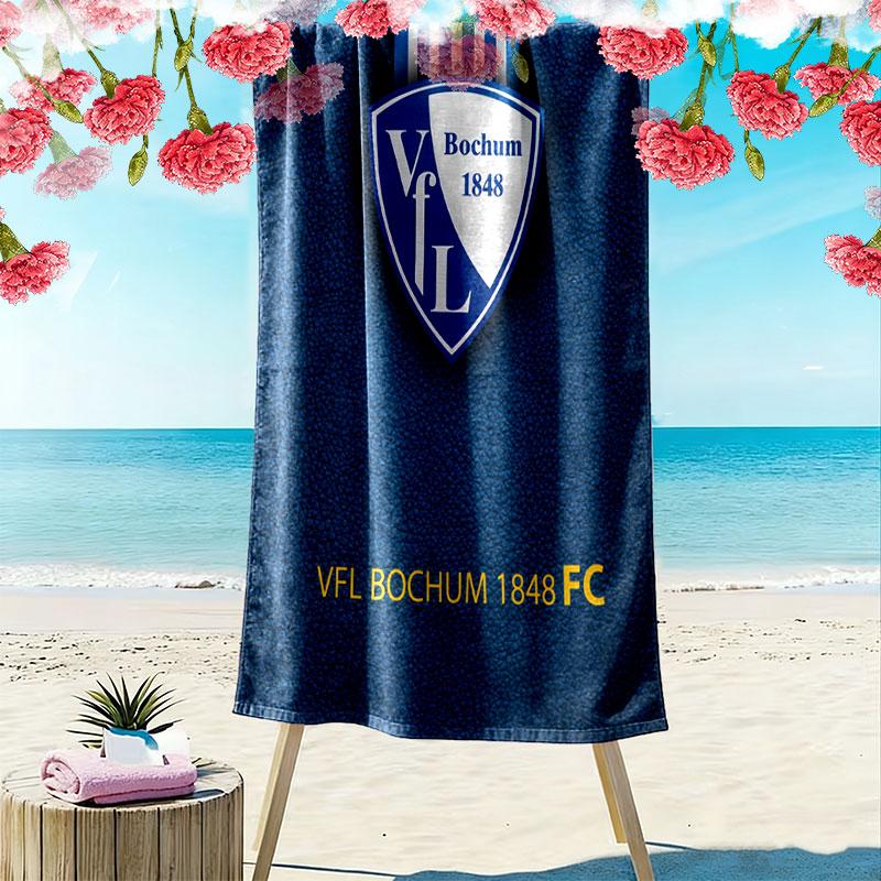 Asciugamano da Spiaggia con Logo VfL Bochum, Asciugamano Grande Morbido ad Asciugatura Rapida per Spiaggia Campeggio Nuoto