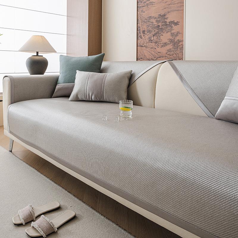 

New Sofa Mat Seat Cushion Summer And Summer Straight Row Leather Sofa Cushion Cold Feeling Rattan Mat Sofa Cover 70*70cm
