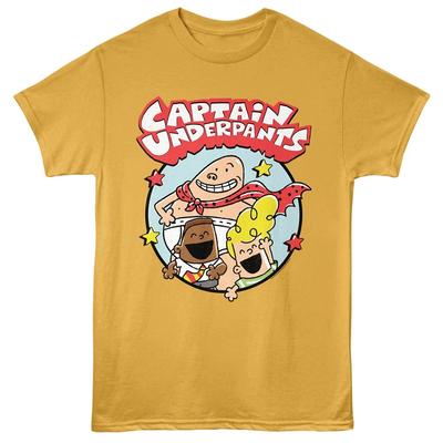 Captain Underpants Comic Movie TV Book Kids Stars Men's T Shirt