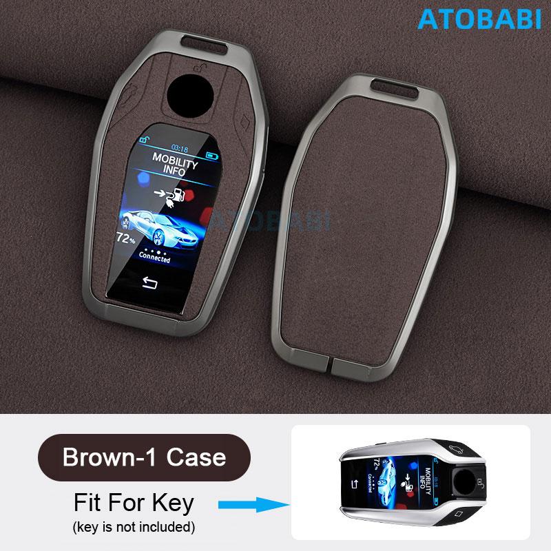 Zinc Alloy With Suede Leather Car Key Case Remote Fobs Cover Bag For Bmw 5 7 Series G11 G12 G30 G31 G38 X3 X5 X7 730Li 740 530Le