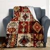 Geometric Patterns Flannel Blanket Throw Blanket Soft Warm Sofa Bed Camping Home Decor Unique Christmas Gift C92618