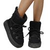 2025 New Arrival Plus Size Fashionable Warm Thick-Sole Slip-On Women's Snow Boots with Front Lace-Up
