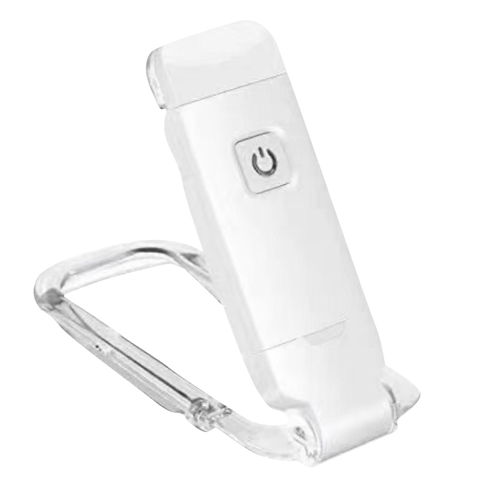 

USB-аккумуляторная лампа для чтения книг, теплый белый, регулируемая яркость для защиты глаз, светодиодная подсветка для книг с зажимом, портативная подсветка для закладок One Size белый
