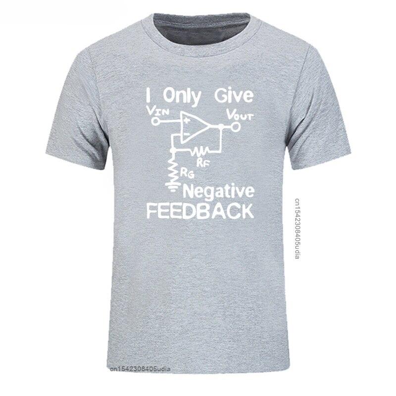 New Funny Cotton Oversized T Shirt Men Cotton Print Tee I Give Negative Feedback Computer Engineer T-Shirt New Fashion