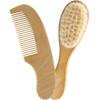 1Set Brush and Wooden Comb Set for Newborns Natural Hair Care Detangling Scalp Stimulation Gentle Shower