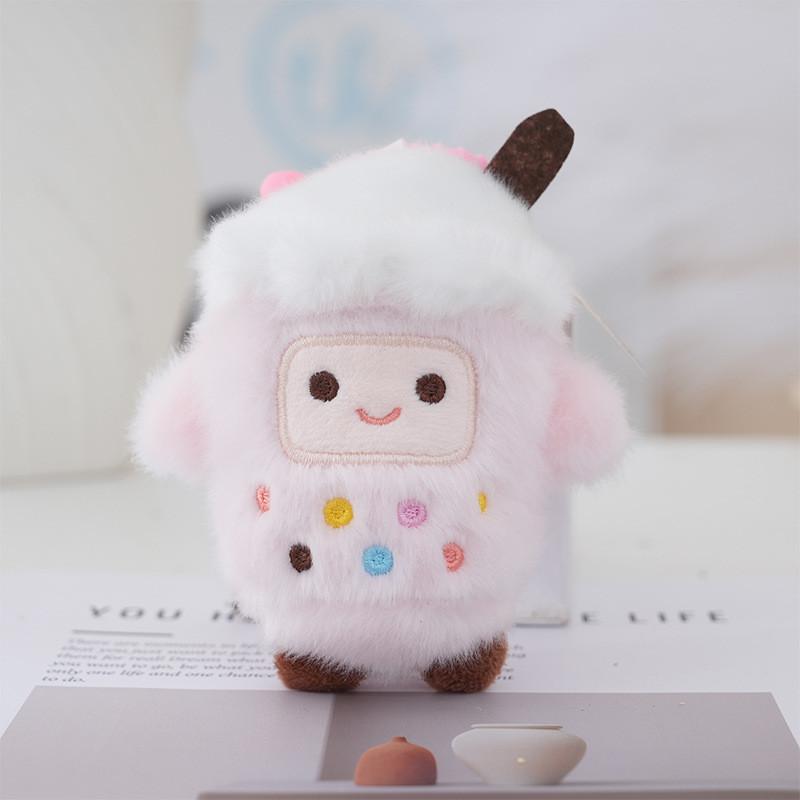 Plush Milk Tea Cup Keychain Soft Toy Cute Carrier For Kids And Adults