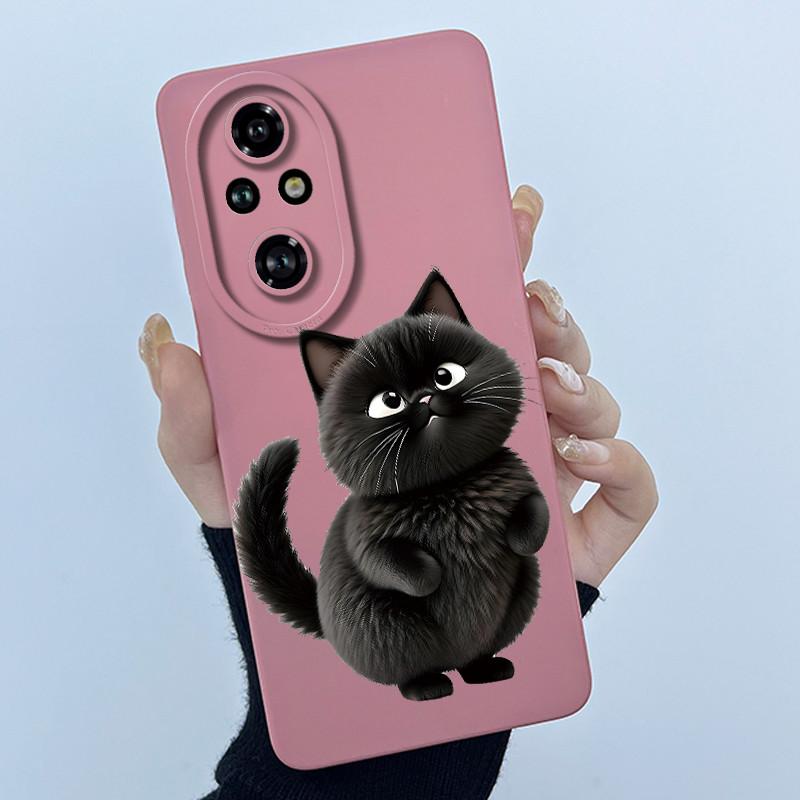 Cartoon Case For Honor 200 100 Honor200 Honor100 Pro Lite 5G Liquid Silicone Camera Lens Protector Phone Case Soft Back Cover