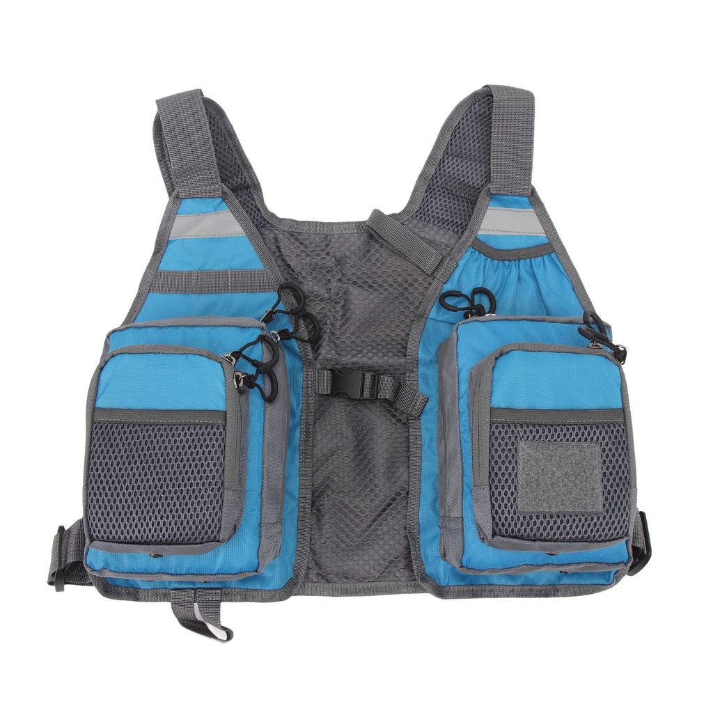 Strap Fishing Vest Fly Fishing Vest 8  S Oxford Cloth Reflective Strips Mesh Lining   Fishing Gear for Outdoor