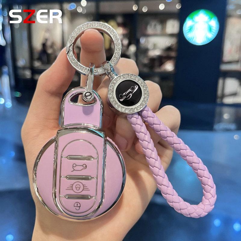 Tpu Car Key Case Cover Keychain Shell Fob For Bmw Mini Coopers One Jcw F56 F55 F54 F57 F60 R55 R56 R57 R58 R59 R60 S Roadster