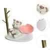 Bear Figurine Modern Decorative Entrance Key Holder for Watch Rings Tabletop