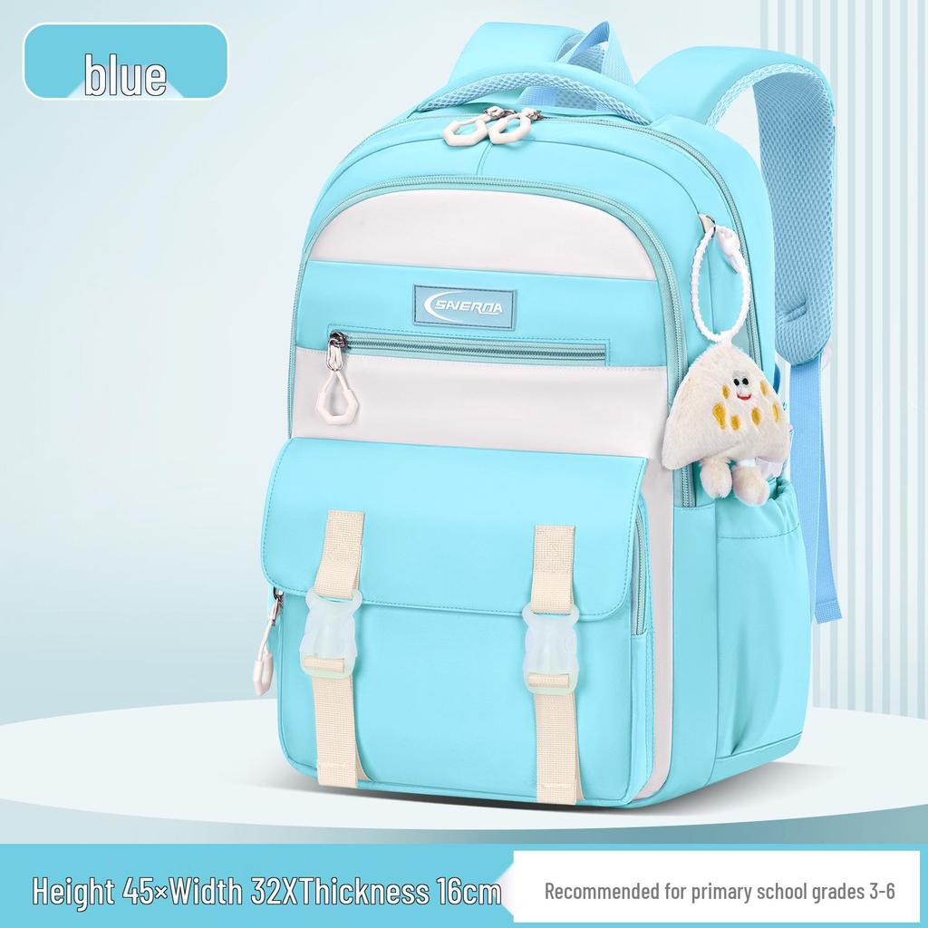 Large Capacity Lightweight Waterproof Backpack for Primary School Girls - Versatile and Breathable Design