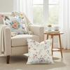 Spring Floral Cushion Cover Natural Linen Organic Fabric DoubleSided Printing Couch Pillow Covers Home Decor