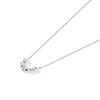 Five Blessings Silver-Plated Necklace: Heart & Flower Lucky Beads, Elegant Women's Design