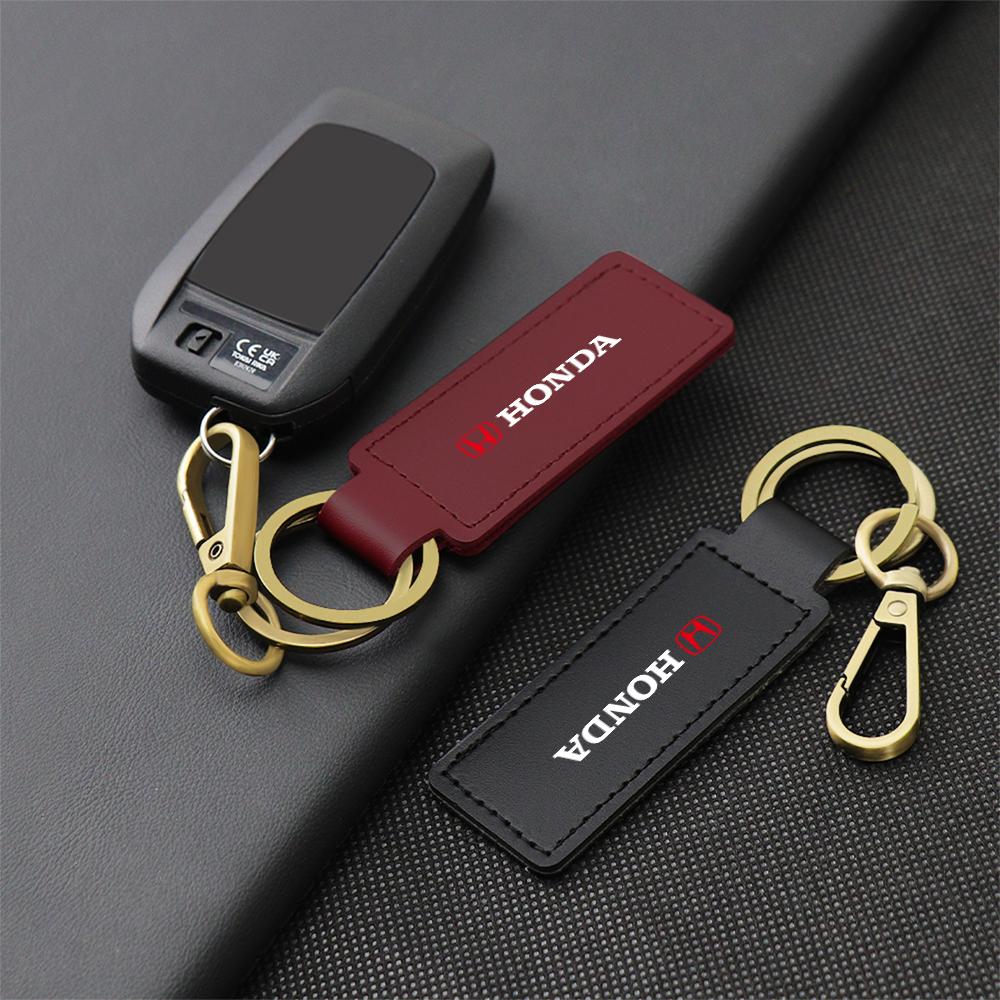1pc Metal/LeaherNew Men Women Metal Waist Hanging KeyChain For Honda type R City Odyssey CIVIC RR Mugen Auto Key Accessories OC3