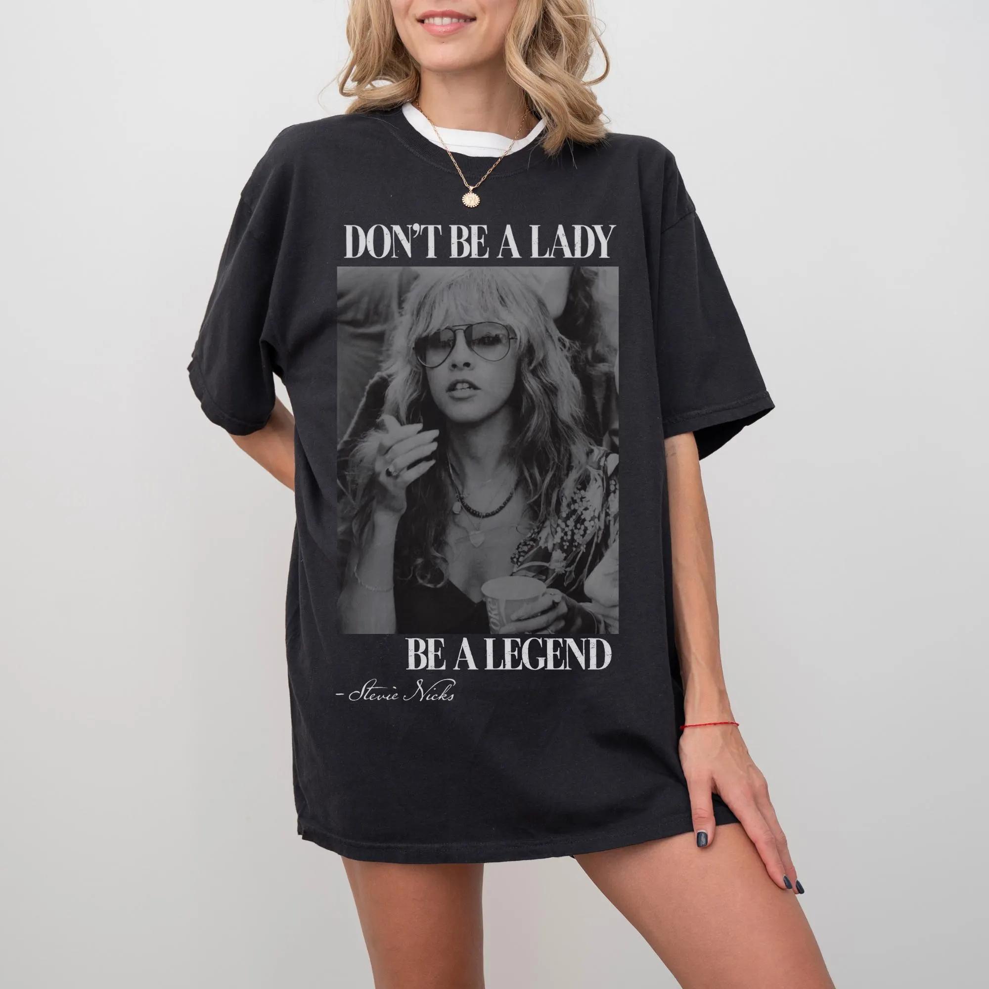 

Plus Size Summer Womens Vintage Stevie Nicks TShirt Cotton Breathable Stylish Versatile Street Style Oversized XL