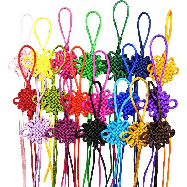 100 Pcs Chinese Knot Lucky Pendant for Chinese New Year Home Decoration to Bring You Auspicious Wealth Health and Happiness